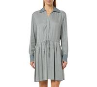 Tommy Hilfiger Fluid Vis WW0WW44020 - Vestido Corto con cinturón para Mujer, Color Blanco, Talla 40, Blanco (Mini Geo/Azul pedernal), 40