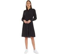 Tommy Hilfiger Fluid Viscose Crepe Knee Dress WW0WW40563 Vestidos Camiseros, Negro (Black), 40 para Mujer