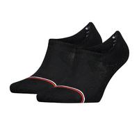Tommy Hilfiger Footie Calcetines, Black, 35/38 (Pack de 2) Unisex