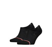 Tommy Hilfiger Footie Calcetines, Black, 39/42 (Pack de 2) Unisex