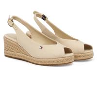 Tommy Hilfiger FW0FW09228 ACI Espadrillas Sandalias Slingback Cuña Talle Beige