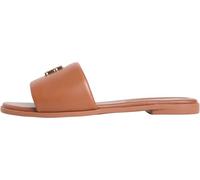 Tommy hilfiger - sandalias tommy hilfiger th logo hardware leather mule en color cuero para mujer 37