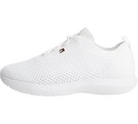 Tommy Hilfiger FW0FW09408 - Tenis Deportivos de Punto para Mujer, Parte Superior Baja, Color Blanco, Talla 6