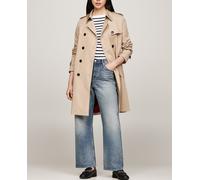 Tommy Hilfiger Gabardina Mujer Cotton Slim Fit corta, Beige (Beige), 36