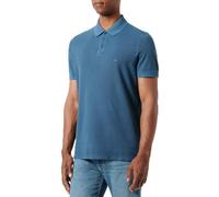 Tommy Hilfiger Garment Dye Reg Polo Mw0Mw34757 teñido de Prenda, Blue (Night Sky), S para Hombre