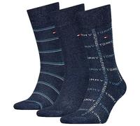 Tommy Hilfiger CLSSC Sock, Azul (Jeans), 39-42 (Pack de 3) para Hombre
