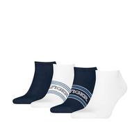 Tommy Hilfiger Giftbox Zapatillas, Blanco/Azul Marino, 18-20 para Hombre