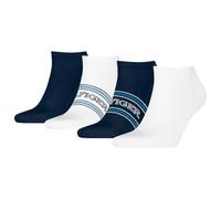 Tommy Hilfiger Giftbox Zapatillas, Blanco y Azul Marino, 43-46 Hombres