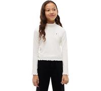 Tommy Hilfiger Girls Mock Neck Rib Top LS KG0KG08802 Other Tops, White, 6 Years