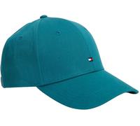 Tommy Hilfiger Gorra de algodón con 6 Paneles para Hombre, diseño de Bandera TH Am0Am13008, Color Verde, Talla única