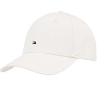 Tommy Hilfiger Gorra Hombre Flag Cotton 6 Panel con logotipo, Blanco (Ivory Silk), Talla Única