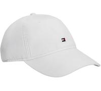 Tommy Hilfiger Gorra Hombre Flag Soft Panel con Cierre de Velcro, Blanco (TH Optic White), Talla Única