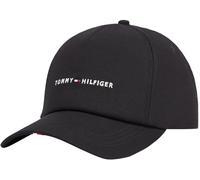 Tommy Hilfiger Gorra Hombre Foundation Soft 6 Panel con Logotipo, Negro (Black), Talla Única