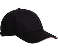 Tommy Hilfiger Gorra TH Corporate Cotton de 6 Paneles para Hombre, AM0AM13337BDS001, Color Negro, OS