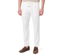 Tommy Hilfiger Harlem Sorona Linen Mw0Mw38801 Chino, White (Ivory Silk), 32W / 32L para Hombre