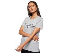 Tommy Hilfiger Heritage Crew Neck Graphic tee Camiseta, Gris (Light Grey Htr 039), XX-Small para Mujer