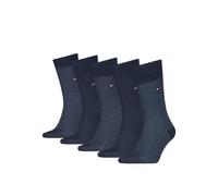 Tommy Hilfiger Herringbone Dot Calcetines clásicos, Azul Marino, 43-46 (Pack de 5) Hombres
