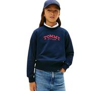 Tommy Hilfiger High Rib Hem Crew Neck Kg0kg08989 Sudadera sin Botones, Blue (Dark Night Navy), 6 años para Niñas