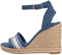 Tommy Hilfiger High Wedge Espad Webbing Fw0fw09342, Alpargatas de cuña Mujer, Denim (Denim), 35 EU