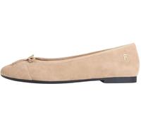 Tommy Hilfiger Hilfiger Bailarina de Gamuza FW0FW09357 para Mujer, Color Caqui (Lona Safari), 3.5