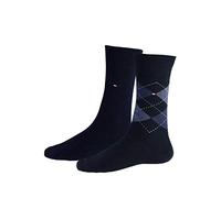 Calcetines Tommy Hilfiger Check gris azulado (2 pares) - 39-42