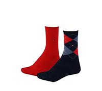 Tommy Hilfiger Hilfiger Check Men's Socks (2 Pack), calcetines Mujer, pantalones vaqueros, 35/38