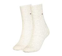 Tommy Hilfiger Hilfiger Dot Women's Socks (2 Pack), calcetines Unisex Niños, melange beige claro, 23/26