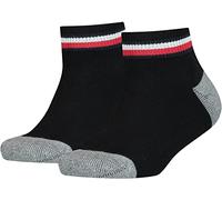 Tommy Hilfiger Quarter, Negro (Black), 39-42 (Pack de 2) Unisex Niños