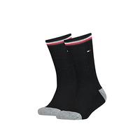 Tommy Hilfiger Hilfiger Iconic Kids' Sports Socks (2 Pack), calcetines Hombre, negro, 39/42