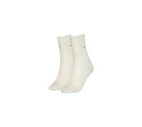 Tommy Hilfiger Hilfiger Small Stripe Women's Socks (2 Pack), calcetines Unisex Niños, melange beige claro, 35/38