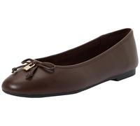 Tommy Hilfiger Hilfiger Smooth LTHR Ballet FW0FW09006 - Bailarinas para Mujer, Color marrón (Nogal Rico), 40, Marrón Rico Nogal, 40 EU