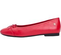 Tommy Hilfiger Hilfiger Smooth Lthr Ballet Fw0fw09241, Bailarinas Mujer, Red (Primary Red), 38 EU
