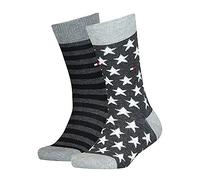 Tommy Hilfiger Hilfiger Stars And Stripes Kid's Socks (2 Pack), calcetines Unisex Niños, negro, 27/30