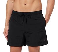 Tommy Hilfiger Hombre Bañador Medium Drawstring Largo, Negro (Black), L