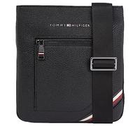 Tommy Hilfiger Hombre Bolso con correa Central Crossover mediano, Multicolor (Black), Talla Única