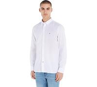 Tommy Hilfiger Hombre Camisa Core Flex Manga Larga, Blanco (White), 3XL