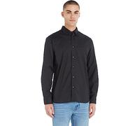 Tommy Hilfiger Hombre Camisa Core Flex Manga Larga, Negro (Black), XS
