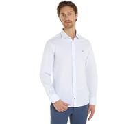 Tommy Hilfiger Hombre Camisa Manga Larga, Azul (Optic White / Light Blue), 39