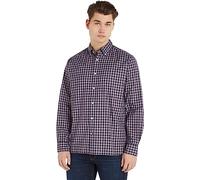 Tommy Hilfiger Hombre Camisa Natural Soft manga larga, Multicolor (Deep Indigo / Multi), XS