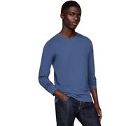 Tommy Hilfiger Hombre Camiseta de Manga Larga Stretch Slim Fit Algodón, Azul (Aegean Sea), XS