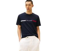 Tommy Hilfiger Hombre Camiseta Manga Corta Cuello Redondo, Azul (Desert Sky), XS
