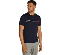 Tommy Hilfiger Hombre Camiseta Manga Corta Cuello Redondo, Azul (Desert Sky), XS