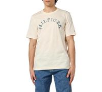Tommy Hilfiger Hombre Camiseta Manga Corta Cuello Redondo, Blanco (Calico), XL