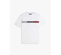 Tommy Hilfiger Hombre Camiseta Manga Corta Cuello Redondo, Blanco (White), XL