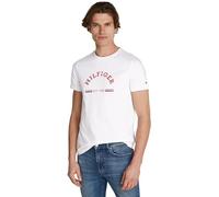 Tommy Hilfiger Hombre Camiseta Manga Corta Cuello Redondo, Blanco (White), XXL