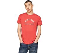 Tommy Hilfiger Hombre Camiseta Manga Corta Cuello Redondo, Rojo (Terra Red), S
