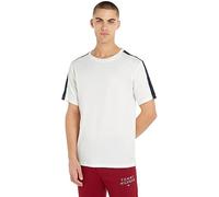 Tommy Hilfiger Hombre Camiseta Manga Corta Regular Fit, Blanco (Ecru), M