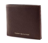 Tommy Hilfiger Hombre Cartera TH Premium Leather Mini CC Wallet Pequeña, Marrón (Dark Chestnut), Talla Única