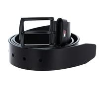 Tommy Hilfiger Hombre Cinturón Denton Matte 3.5 Cinturón de Cuero, Negro (Black), 105