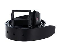 Tommy Hilfiger Hombre Cinturón Denton Matte 3.5 Cinturón de Cuero, Negro (Black), 95